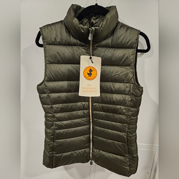 Save the Duck Lynn Puffer Vest Pine Green Ultra Light Jacket Women's Size S - Picture 5 of 9